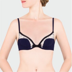 Soutien-gorge push-up demi-mousse Baiser bleu