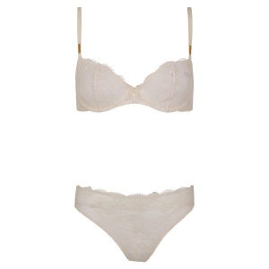 Cream Pink Classic Underwired Bra and Brief