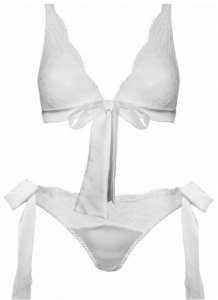 Lace Boudoir Bra and Lace Bow Tie Brief