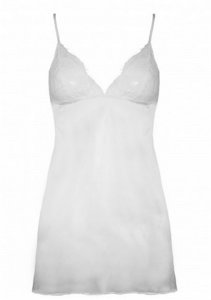 White Silk Babydoll