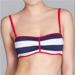 bikini bandeau marine