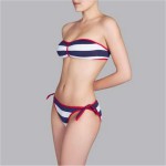 bikini bandeau marine