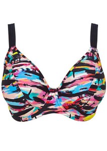Graffiti Padded Banded Bikini Top