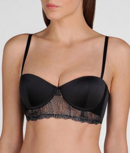 SG bustier push-up noir irisé