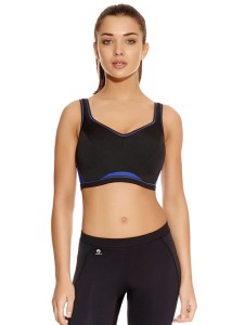 Active Electric Black Moulded Crop Top Sports Bra