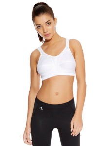 Active White Soft Cup Sports Bra
