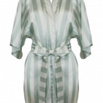 Mint Lace Balcony Bra and Thong with Silk Robe