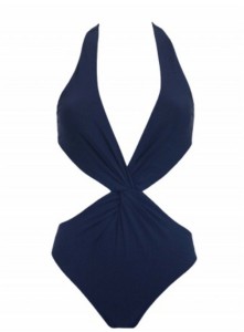 Ink Blue Cut-Out Swimsuit